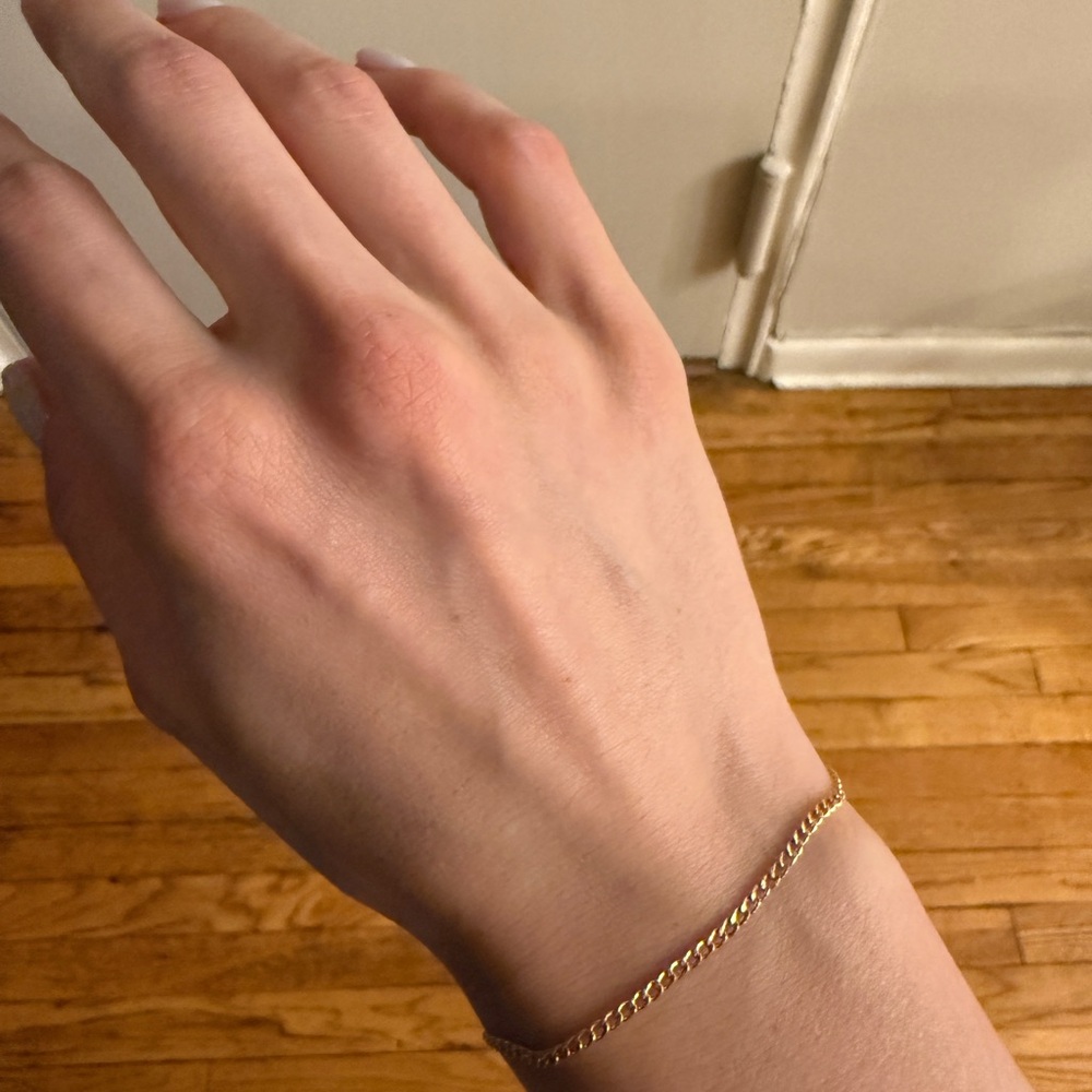 14k Gold mini curb Bracelet